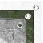 W2B VidaXL 0.6 Oz/ft² 13.1'x13.1' White HDPE Tarpaulin for Camping Furniture