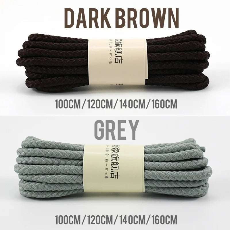 1 Pair Outdoor Strong Round Shoelaces Sneaker Shoe laces High Top Walking Hiking Boot Laces Shoes Strings Quality Bold Shoelace