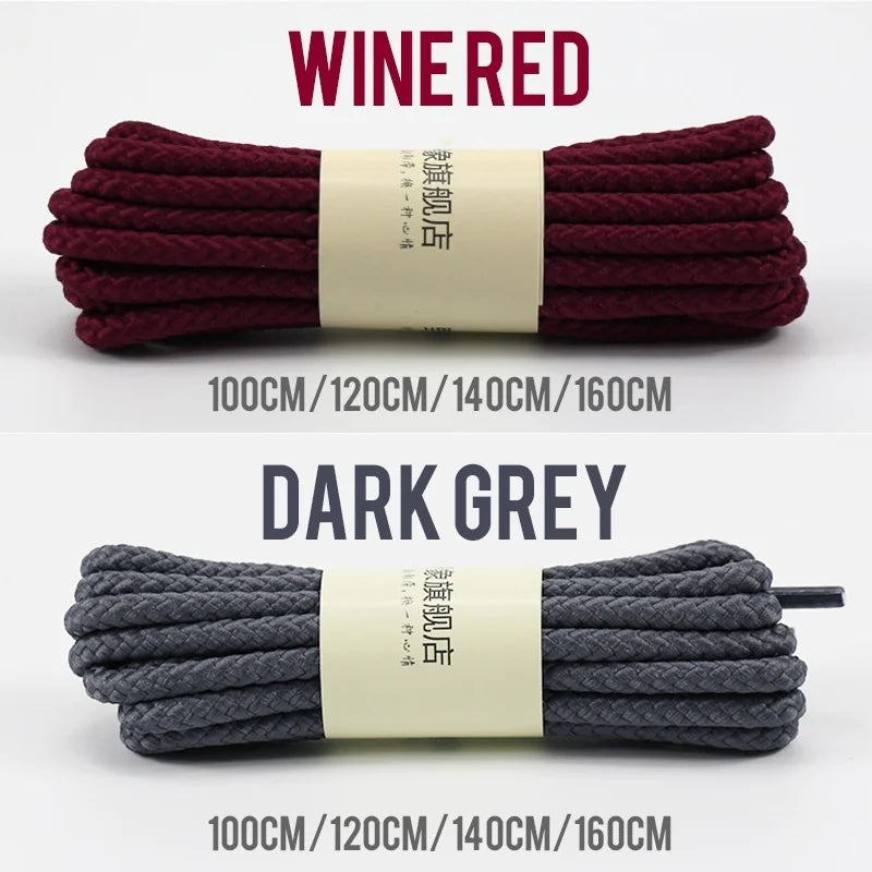 1 Pair Outdoor Strong Round Shoelaces Sneaker Shoe laces High Top Walking Hiking Boot Laces Shoes Strings Quality Bold Shoelace
