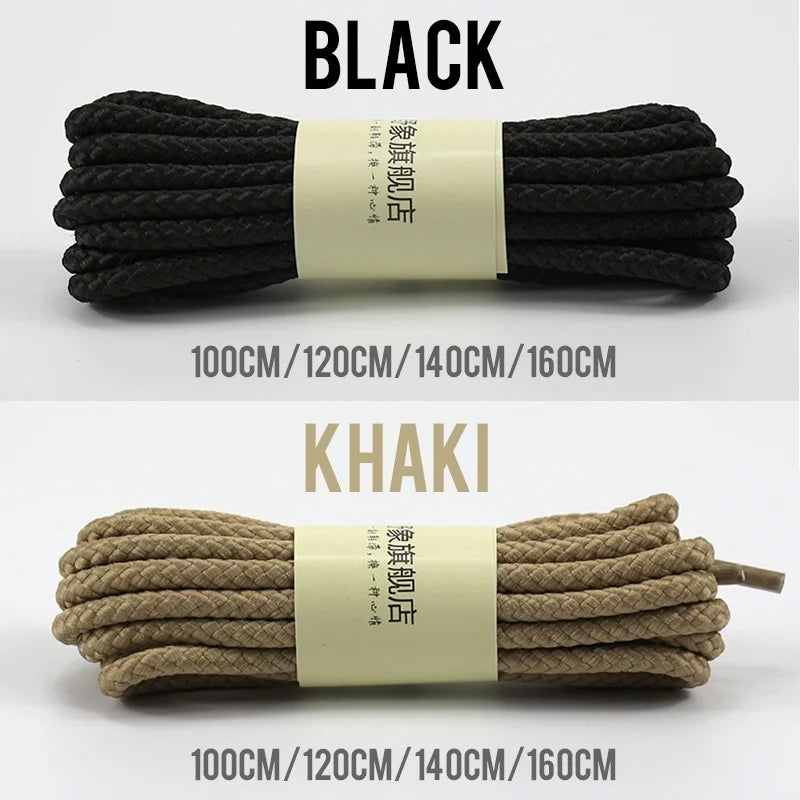 1 Pair Outdoor Strong Round Shoelaces Sneaker Shoe laces High Top Walking Hiking Boot Laces Shoes Strings Quality Bold Shoelace