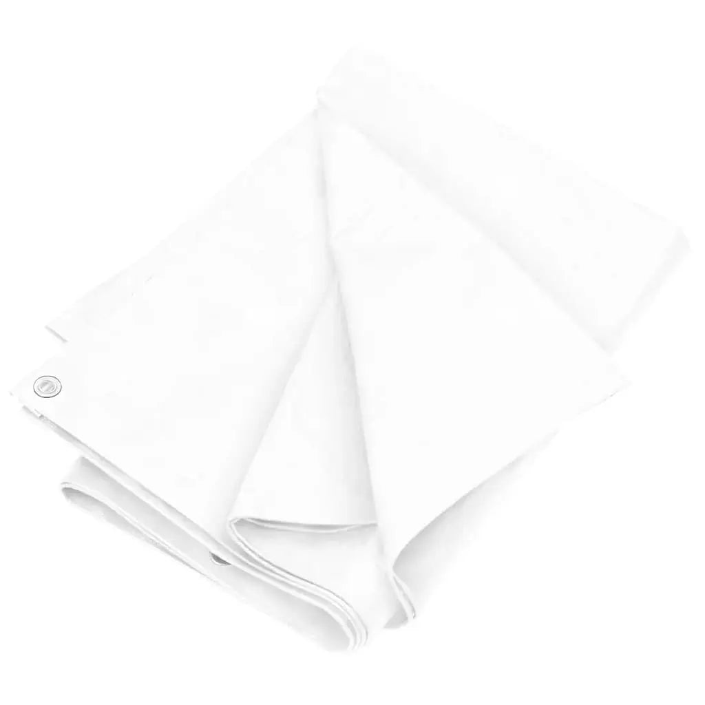 W2B VidaXL 0.6 Oz/ft² 13.1'x13.1' White HDPE Tarpaulin for Camping Furniture