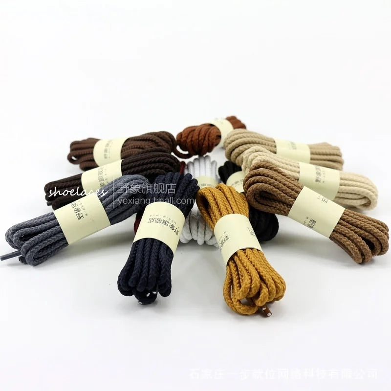 1 Pair Outdoor Strong Round Shoelaces Sneaker Shoe laces High Top Walking Hiking Boot Laces Shoes Strings Quality Bold Shoelace