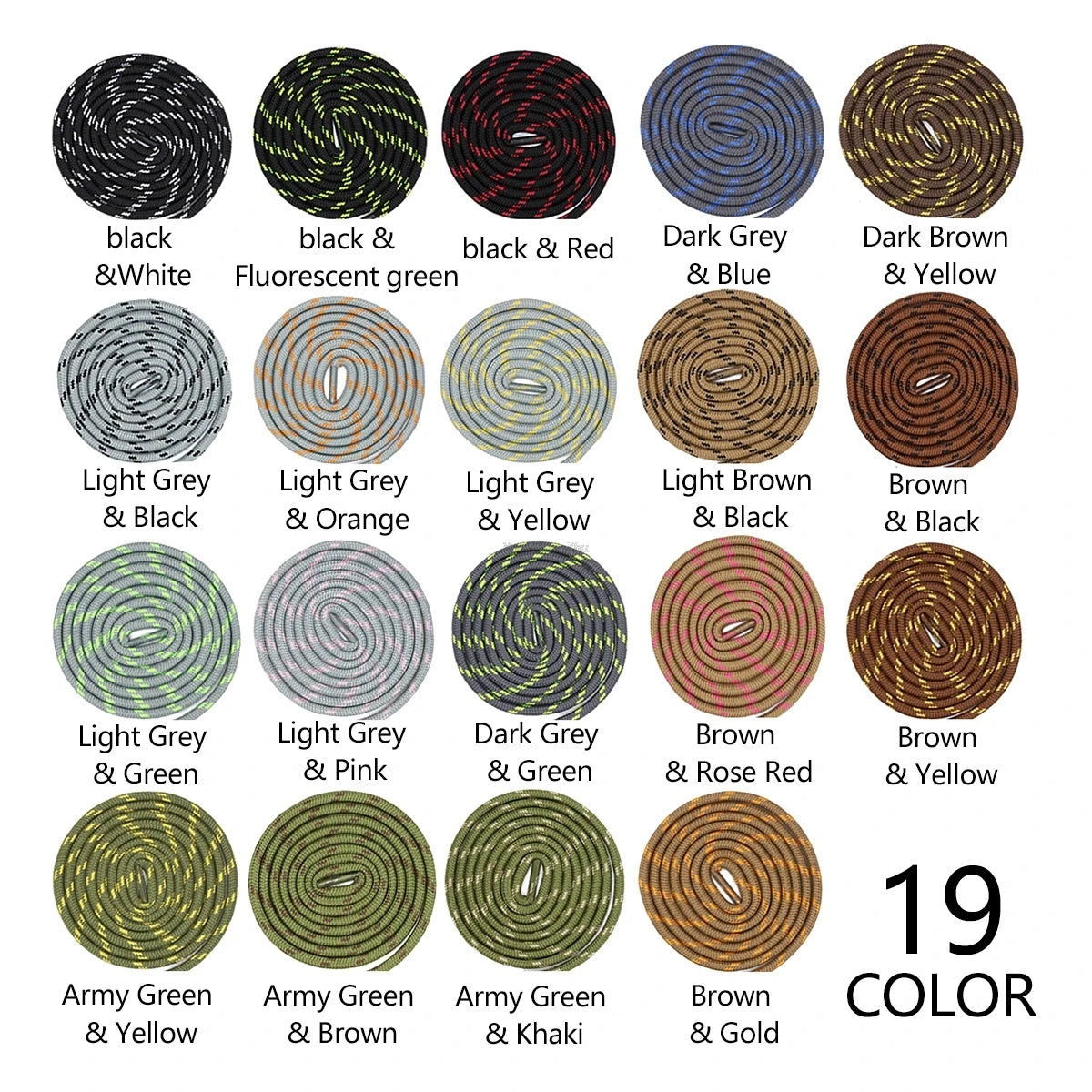 1 Pair Quality Round Shoe Laces Sneaker Shoelaces High Top Outdoor Walking Hiking Boot Laces Shoes Strings 100/120/140/160cm