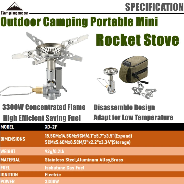 Adjustable mini Camping accessories portable camping gas Stove