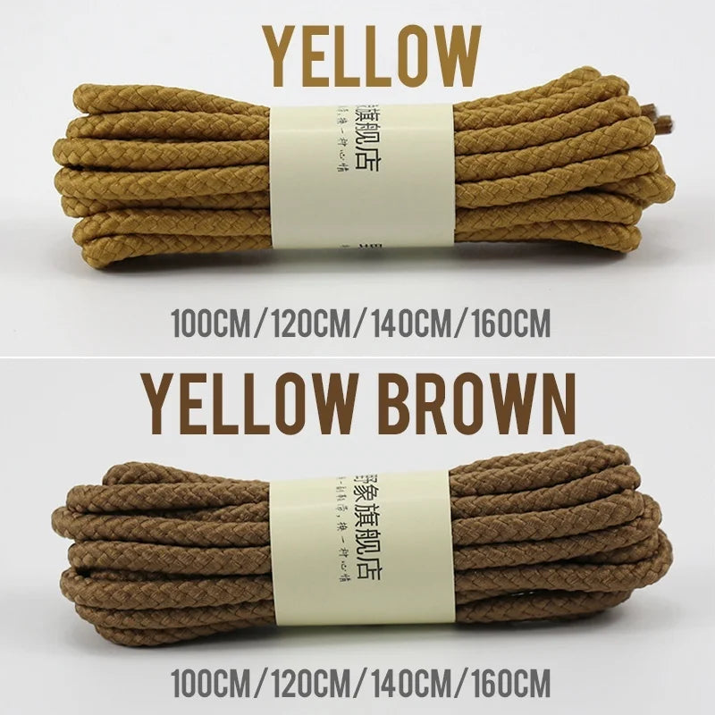 1 Pair Outdoor Strong Round Shoelaces Sneaker Shoe laces High Top Walking Hiking Boot Laces Shoes Strings Quality Bold Shoelace
