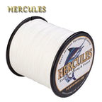 Hercules-Braided Fishing Line, 4 Strands, Carp Fishing Line, White PE, 100m, 300m, 500m, 1000m, 1500m, 2000m, 6-100lb
