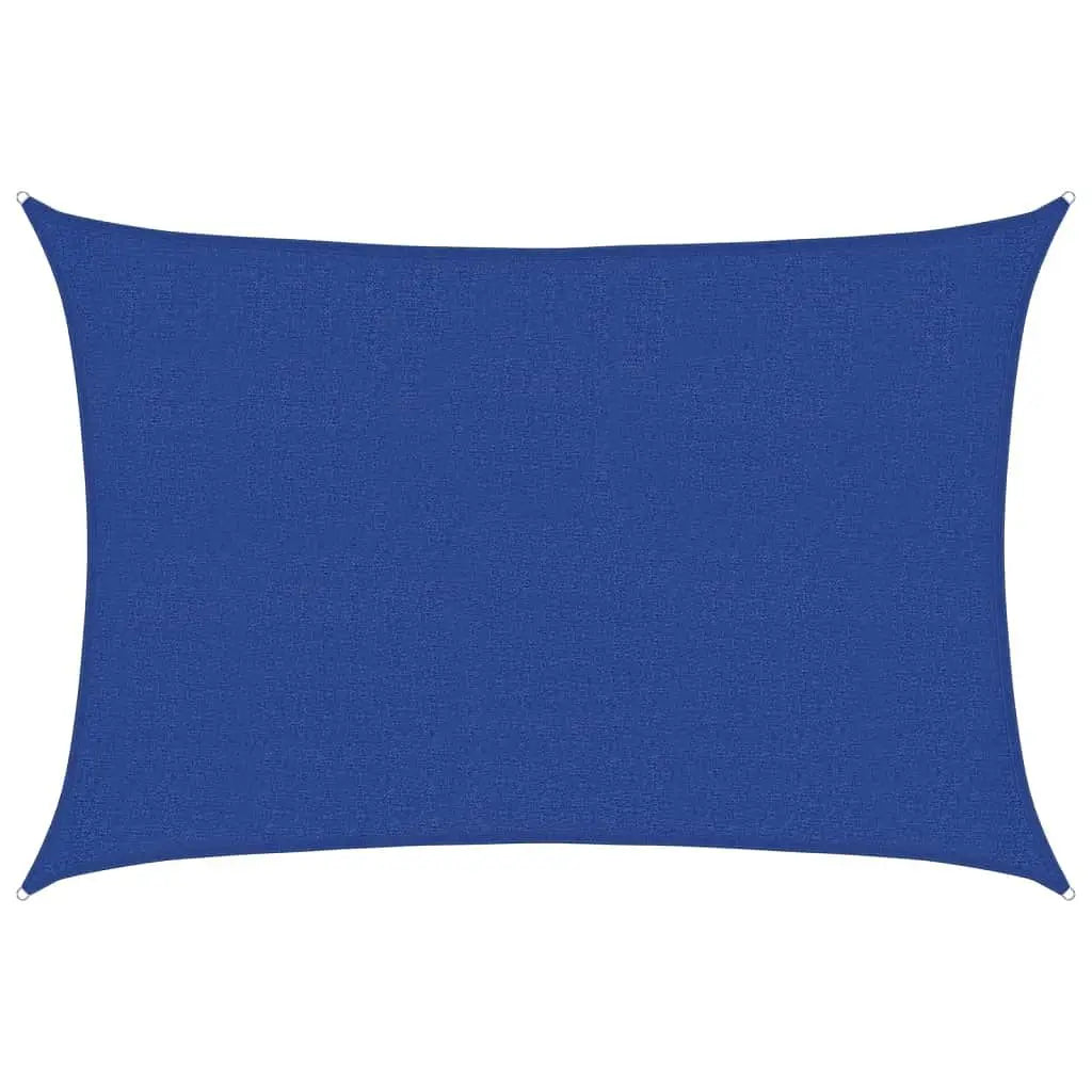 W2B VidaXL Sunshade Sail 1.75 Oz/ft² Blue 8.2x13.1' HDPE Outdoor Patio Garden & Camping Shade Sail UV Woven Technique