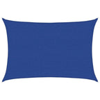 W2B VidaXL Sunshade Sail 1.75 Oz/ft² Blue 8.2x13.1' HDPE Outdoor Patio Garden & Camping Shade Sail UV Woven Technique