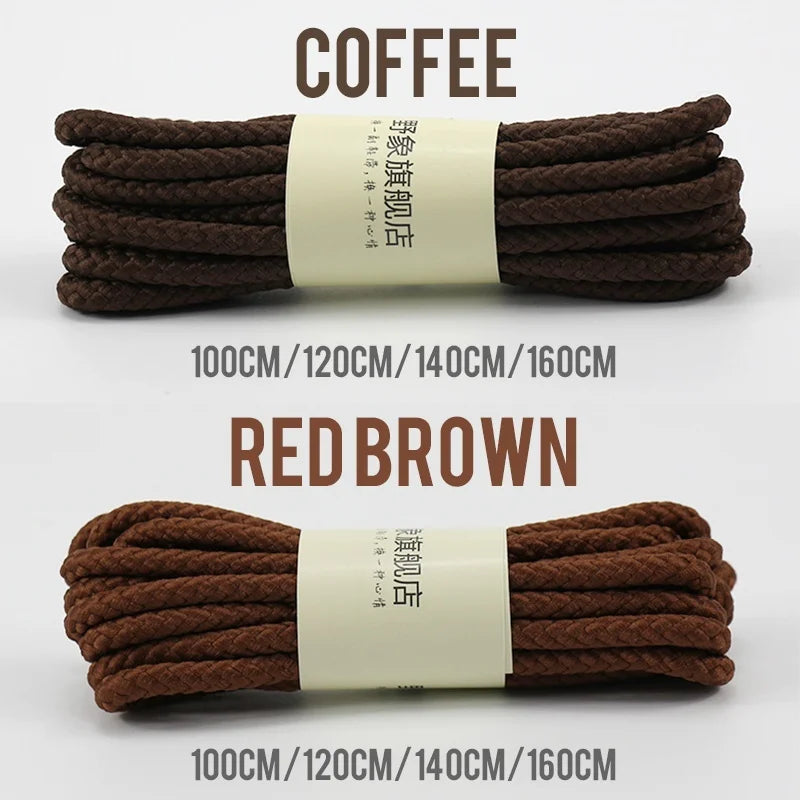 1 Pair Outdoor Strong Round Shoelaces Sneaker Shoe laces High Top Walking Hiking Boot Laces Shoes Strings Quality Bold Shoelace