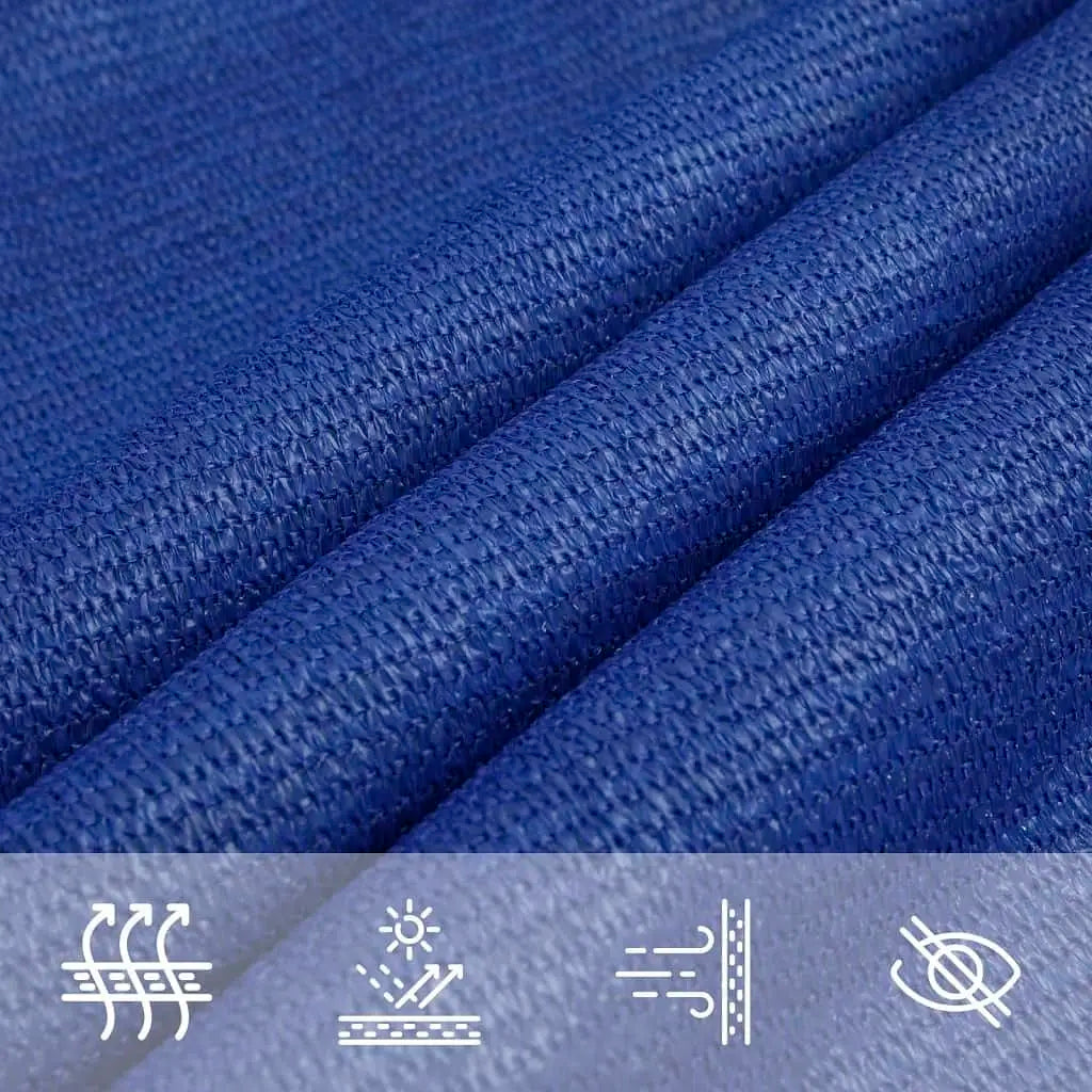 W2B VidaXL Sunshade Sail 1.75 Oz/ft² Blue 8.2x13.1' HDPE Outdoor Patio Garden & Camping Shade Sail UV Woven Technique