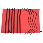 VidaXL Camping Bed W2B 600D Oxford Polyester Fabric Steel 70.9 in X 23.6 in Red 100% Polyester 70.9 in X 23.6 Red 100% Polyester