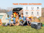Ctolity XP1000 1024Wh 1600w Portable Power Station for Camping, UPS Function, Lifepo4 Battery, One Hour Fast Full Charing