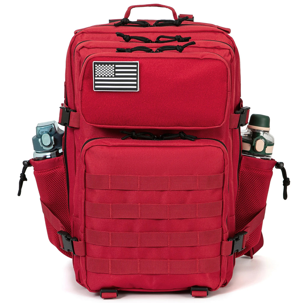 45L Tactical Backpack Hunting Rucksack with Dual Cup Holders  Outdoor camping equipment back pack