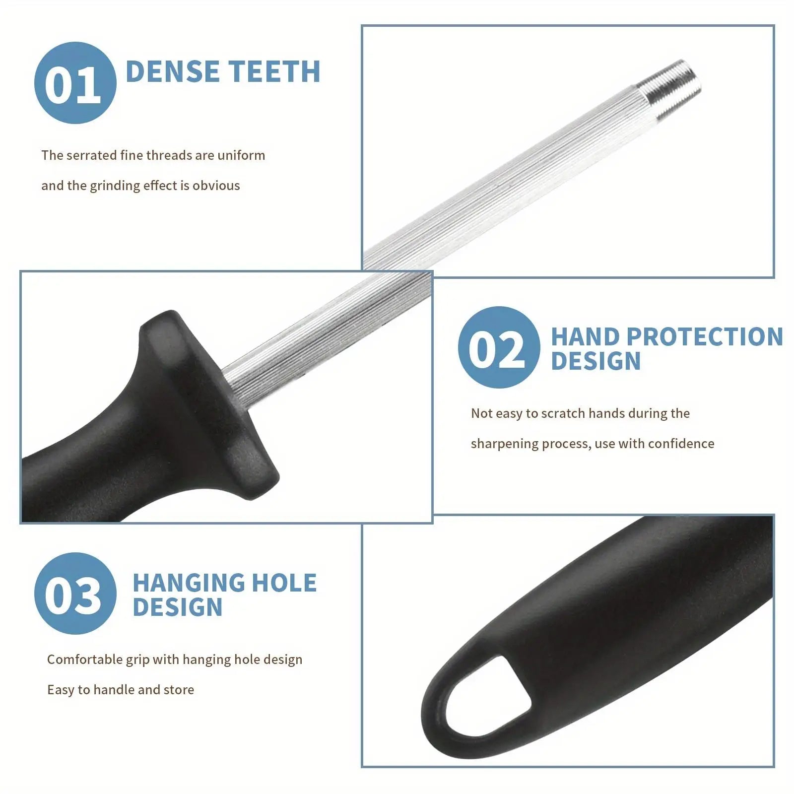 7-Piece Hollow Handle Kitchen Knife Set - Meat cleaver,Chef Knife, Boasts a Durable, Rust-Proof Design with a Sleek Knife barrel
