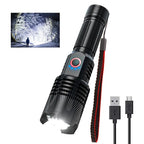 Rechargeable Flashlight, Super Bright LED Flashlights with 4 Modes, High Powered Handheld Flash Light
