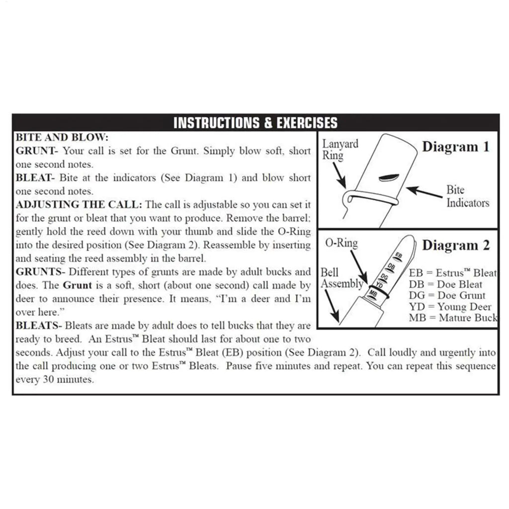 Hunting Deer Call - Doe Fawn Call with Lanyard