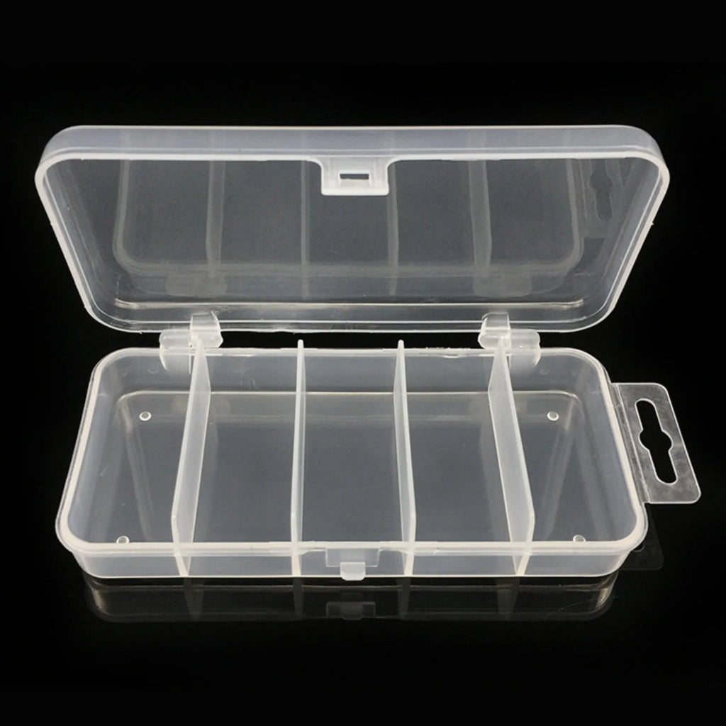5 Compartments Fishing Tackle Box Plastic Waterproof fishing equipment Fish Lure Hook Bait Storage Case Organizer Container