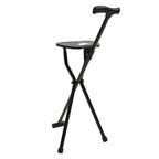Walking Stick Cane Chair Folding Cane with Seat 35.4 Inches Tall and Supports up to 249.12lbs