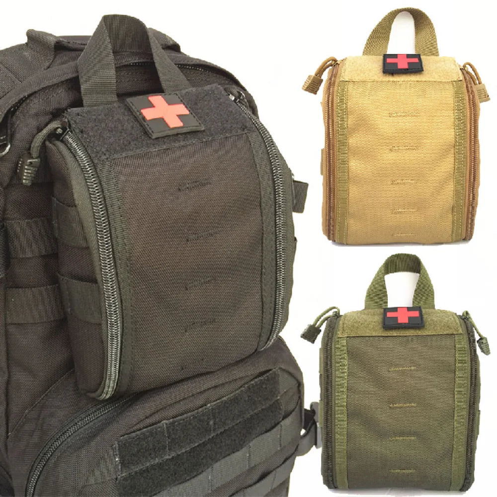 Tactical Molle First Aid Kid Bag Utility Pouch Outdoor Hiking Hunting Emergency Medical Bag Waist Pack Survival Medic Bag
