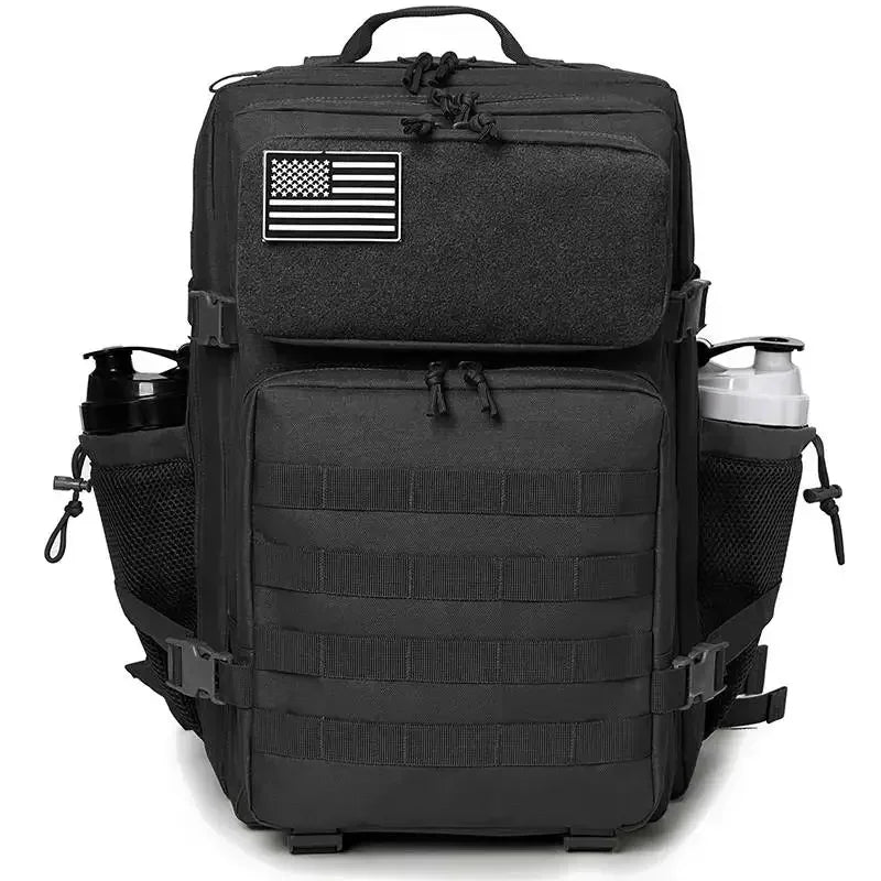 45L Tactical Backpack Hunting Rucksack with Dual Cup Holders  Outdoor camping equipment back pack