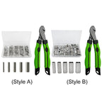 Fishing Crimping Pliers Multifunctional Crimpers Tool Crimp Sleeves Kit with Single /Double Barrel Ferrule Fishing Gear Tackle