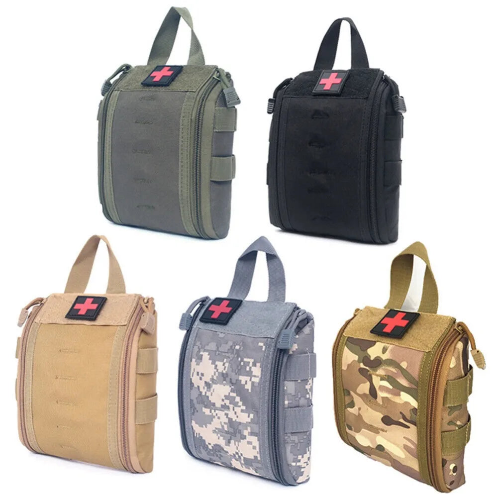 Tactical Molle First Aid Kid Bag Utility Pouch Outdoor Hiking Hunting Emergency Medical Bag Waist Pack Survival Medic Bag