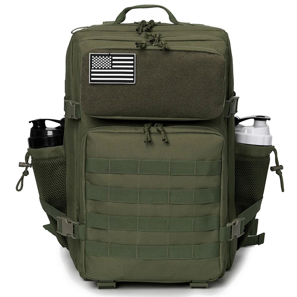 45L Tactical Backpack Hunting Rucksack with Dual Cup Holders  Outdoor camping equipment back pack
