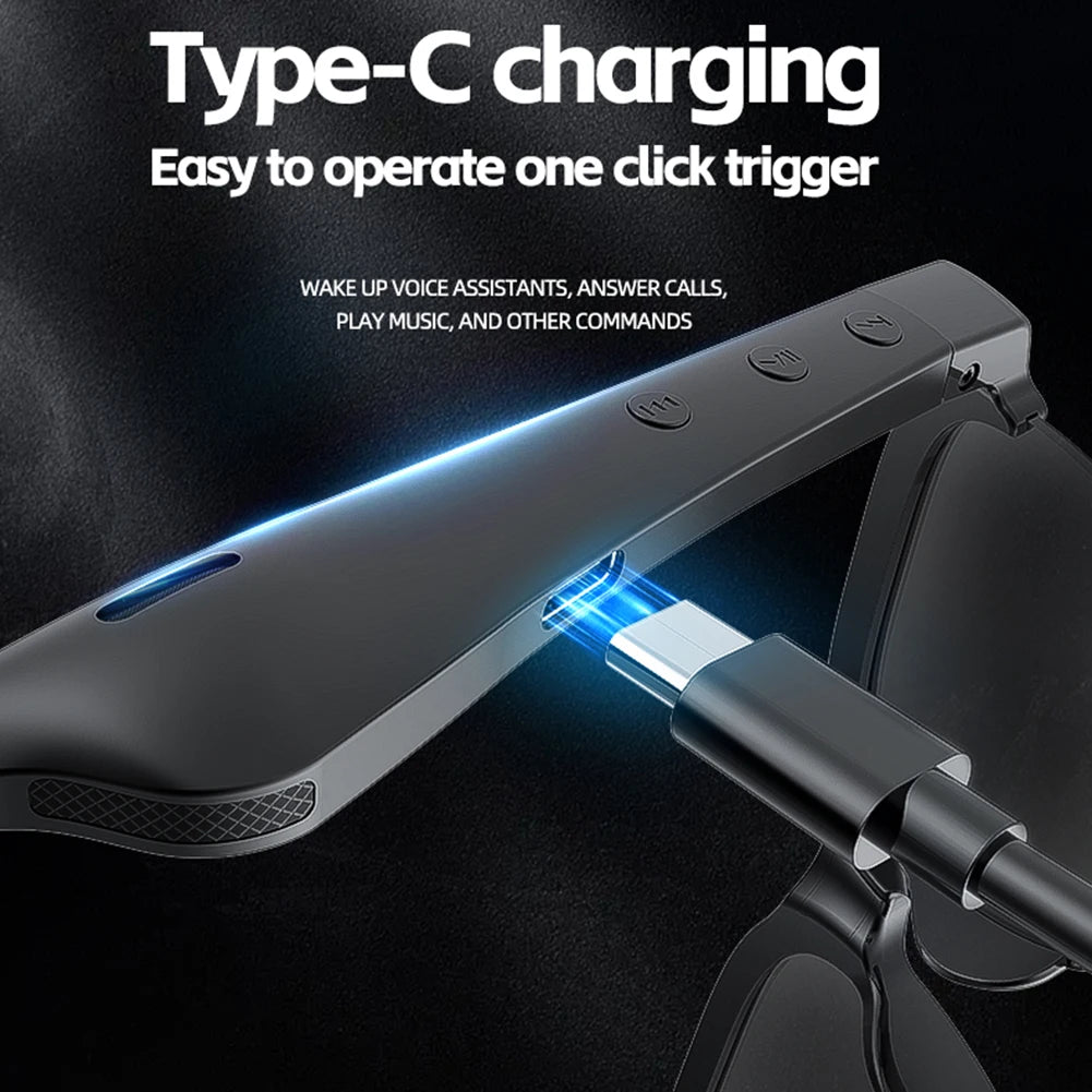 AI Intelligent Translation Glasses Bluetooth-Compatible 5.4 Smart Glasses Support 144 Languages Wireless Headset for Men & Women