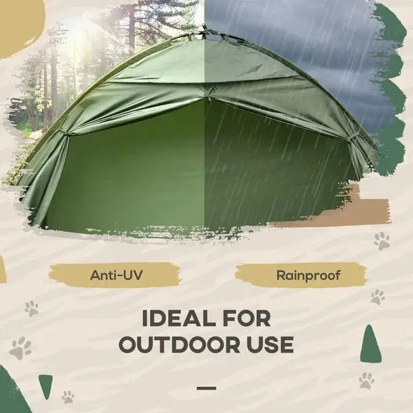 Outsunny Camping Tent Cot, Single Person Folding Cot Combo, Off-Ground Tent, Covered Outdoor Bed with Carry Bag