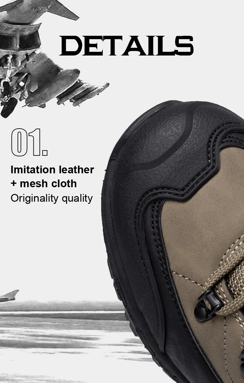 Men's mountain climbing motorcycle boots, outdoor hiking boots, fashionable boots
