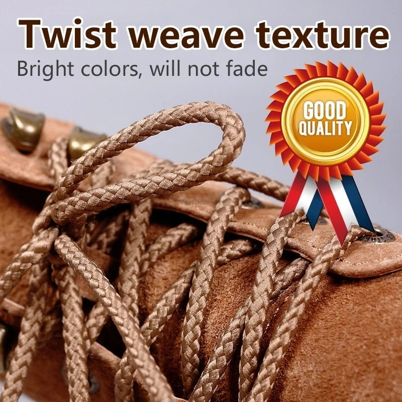 1 Pair Outdoor Strong Round Shoelaces Sneaker Shoe laces High Top Walking Hiking Boot Laces Shoes Strings Quality Bold Shoelace