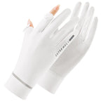 Lady Sunscreen Ice Silk Gloves Cycling Gloves Breathable Motorcycle Gloves Bicycle Gloves for Golf Driving Riding Fishing Hiking