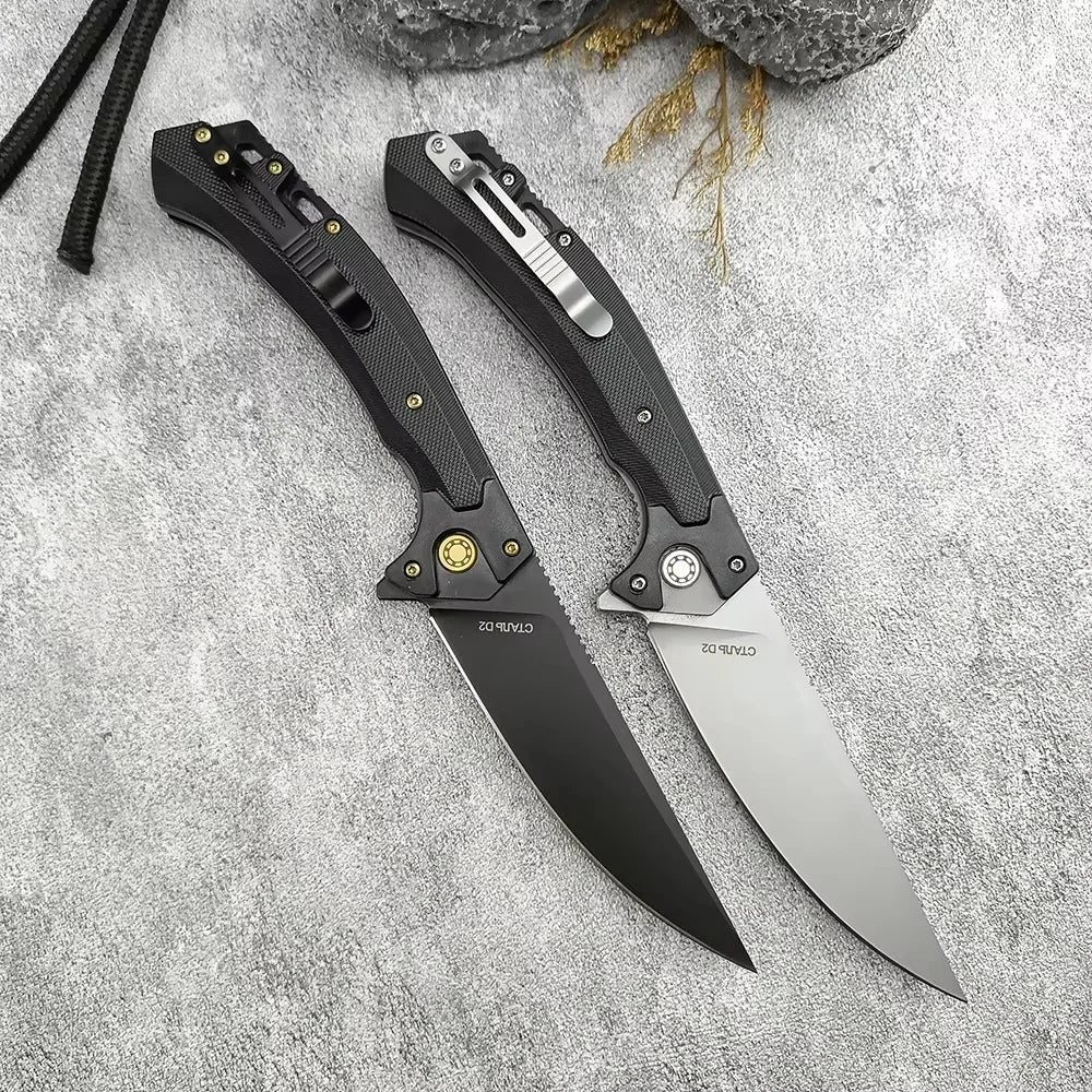 Outdoor Flipper 440C Blade Portable Utility Sharp Tactical Hunting Knife Self Defense Rescue Folding Knife with Clip