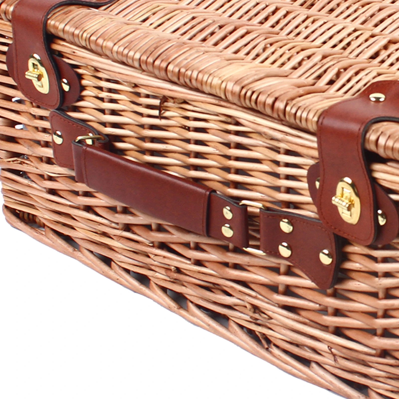 Blue and White Outdoor Picnic Household Storage Basket  Suitable for Excursions, Camping, Hiking, Picnics, Outdoor Parties