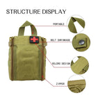Tactical Molle First Aid Kid Bag Utility Pouch Outdoor Hiking Hunting Emergency Medical Bag Waist Pack Survival Medic Bag