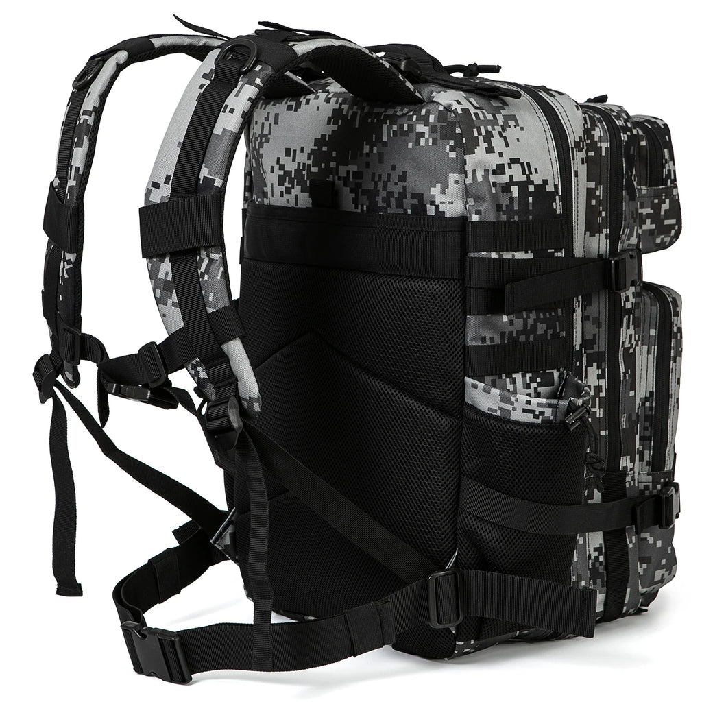 45L Tactical Backpack Hunting Rucksack with Dual Cup Holders  Outdoor camping equipment back pack