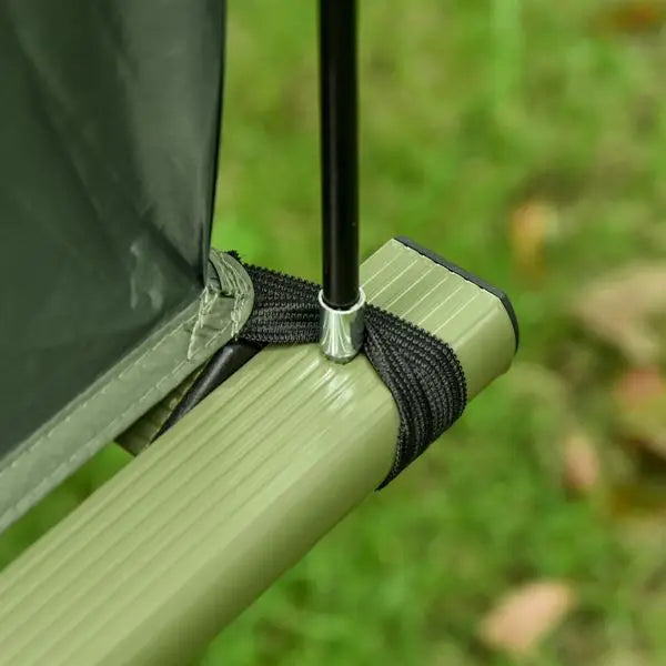 Outsunny Camping Tent Cot, Single Person Folding Cot Combo, Off-Ground Tent, Covered Outdoor Bed with Carry Bag