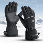Motorcycle Heated Gloves Winter Motorcycle Waterproof Touch Screen Ski Heated Gloves 3 Gear Temperature Heating Thermal Gloves
