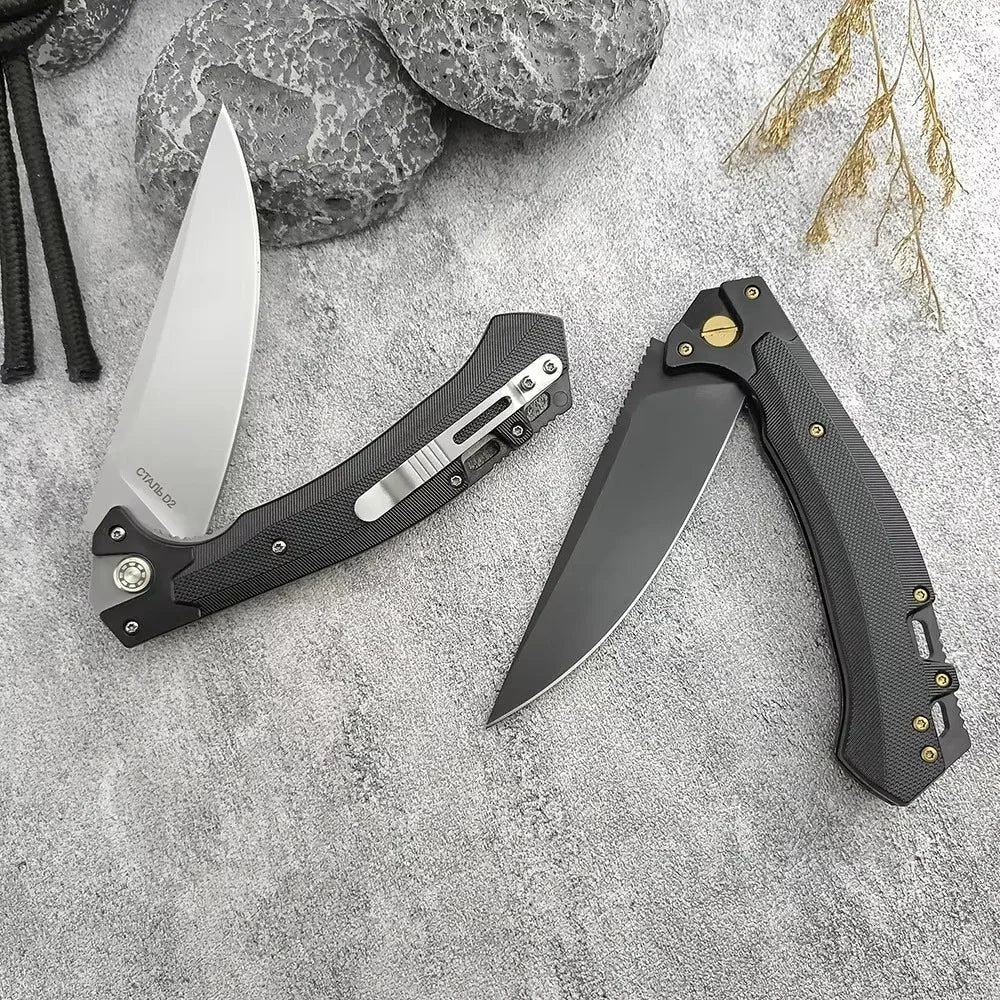 Outdoor Flipper 440C Blade Portable Utility Sharp Tactical Hunting Knife Self Defense Rescue Folding Knife with Clip