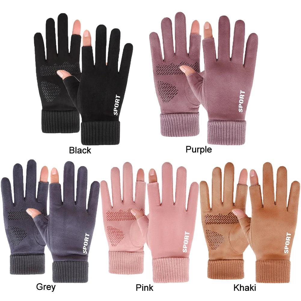 Touch Screen Gloves Non-Slip USB Rechargeable Windproof Warmer 2 Finger Heated Gloves Heated Motorcycle Gloves for Women Men