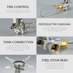 Adjustable mini Camping accessories portable camping gas Stove
