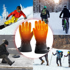 Motorcycle Heated Gloves Winter Motorcycle Waterproof Touch Screen Ski Heated Gloves 3 Gear Temperature Heating Thermal Gloves