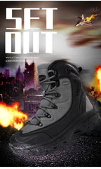 Men's mountain climbing motorcycle boots, outdoor hiking boots, fashionable boots