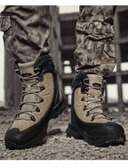 Men's mountain climbing motorcycle boots, outdoor hiking boots, fashionable boots