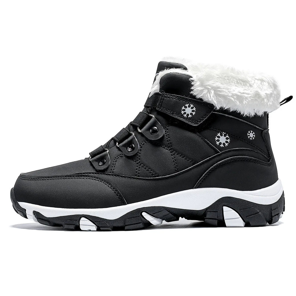 Womens Winter Boots Warm Fur Lined Snow Boots Comfortable Ankle Booties Outdoor Hiking Boots for Women