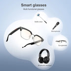 Blackview E1306 Smart Glasses for Men Women Bluetooth Call Outdoor Sport Anti-blue Light Glasses with AI Voice Mic & Speaker