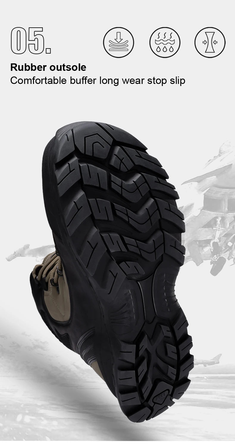 Men's mountain climbing motorcycle boots, outdoor hiking boots, fashionable boots