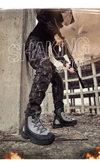 Men's mountain climbing motorcycle boots, outdoor hiking boots, fashionable boots