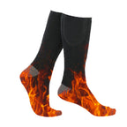 Unisex Battery Heated Socks Breathable 3 Level Temperature Rechargeable Heated Socks Cozy Cold-Proof for Camping Fishing Cycling