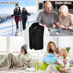 Womens Heated Vest 5 in 1 Smart Controller Lights-out Design, Electric Heated Jackets (Battery Pack Not Included)